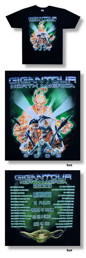 Megadeth Gigantour North America 2008 Tee 028